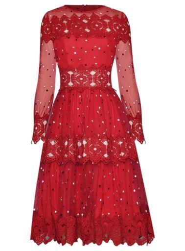 Vintage 40er Jahre Rotes Abendkleid