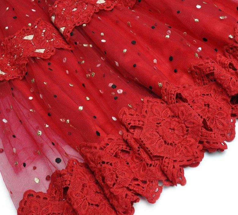 Vintage 40er Jahre Rotes Abendkleid