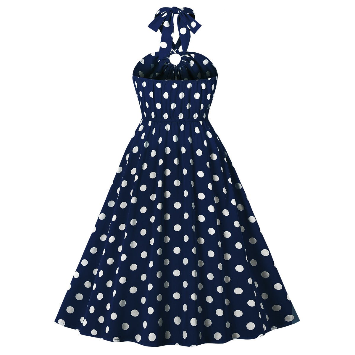 Marineblaues 50er-Jahre-Vintage-Kleid