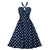 Marineblaues 50er-Jahre-Vintage-Kleid