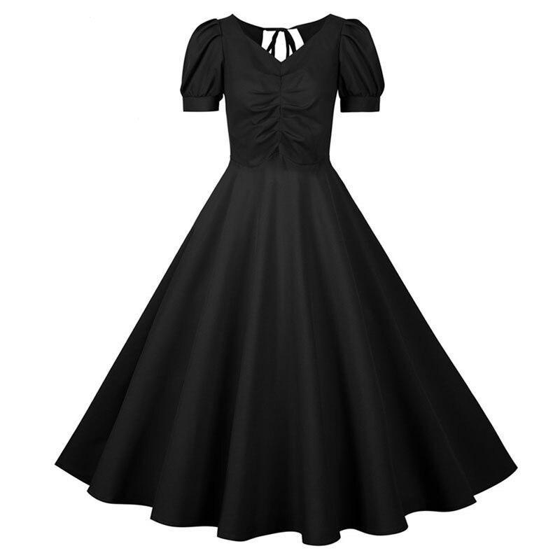 Schwarzes 50er Jahre Vintage Kleid