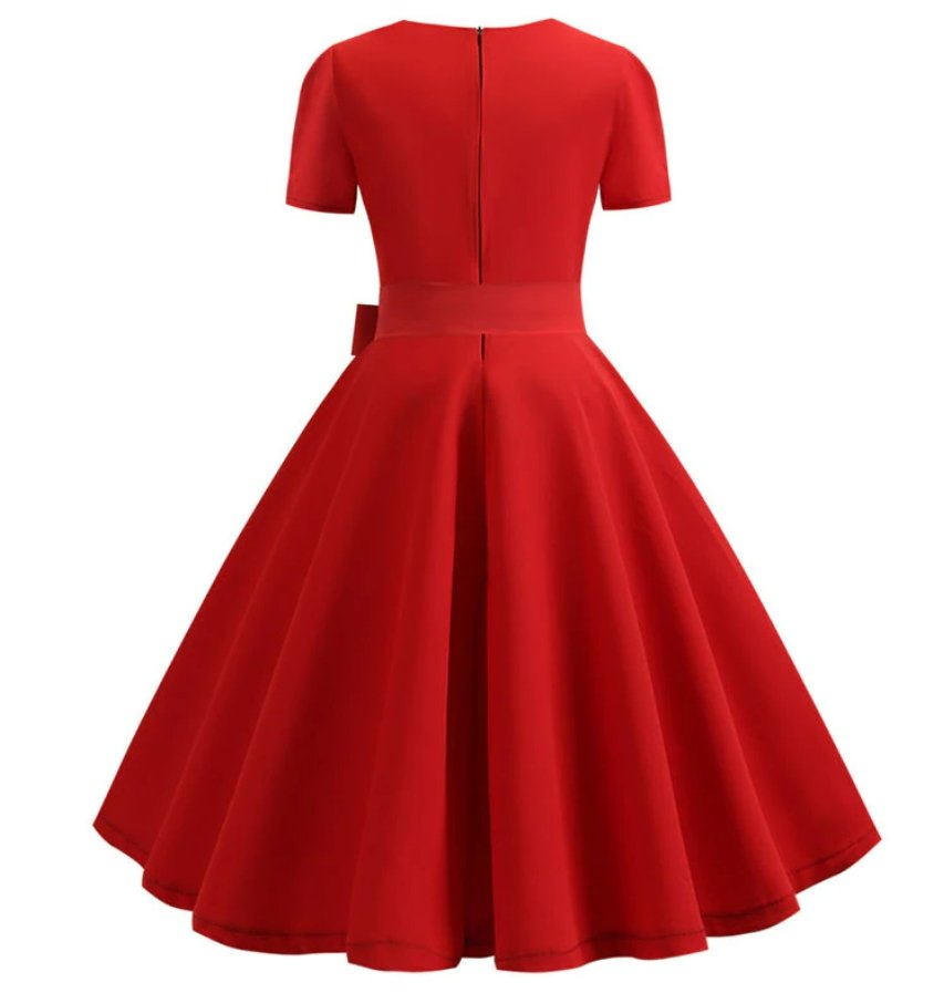 50er Jahre Vintage Kleid Rot