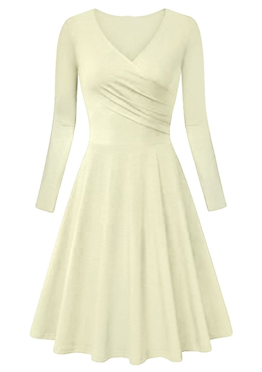Beige Plus Size 60er Vintage Kleid