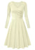 Beige Plus Size 60er Vintage Kleid