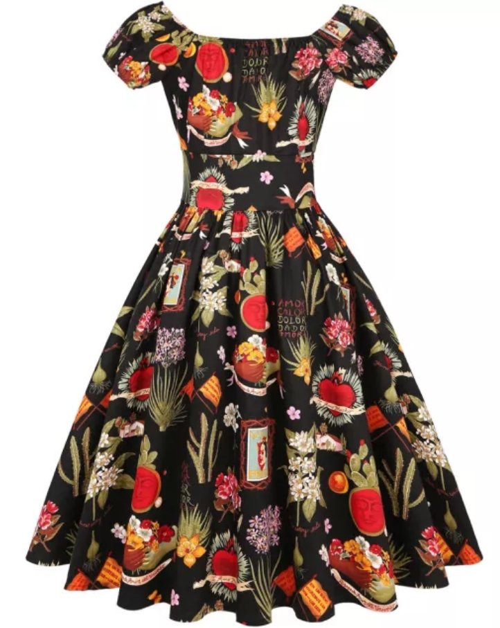 Marineblaues Plus Size 60er Vintage Kleid