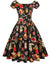 Marineblaues Plus Size 60er Vintage Kleid