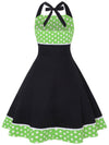 Plus Size 60er Vintage Kleid Grün