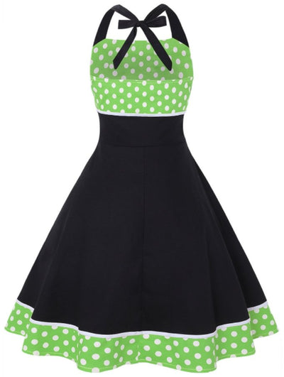 Plus Size 60er Vintage Kleid Grün