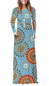 Geblümtes Hippie-Kleid