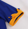 Blau Gelbes Herbst Vintage Kleid