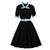 Schwarzes Herbst-Vintage-Kleid
