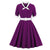 Lila Herbst Vintage Kleid