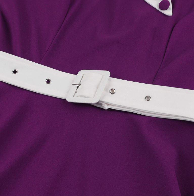 Lila Herbst Vintage Kleid