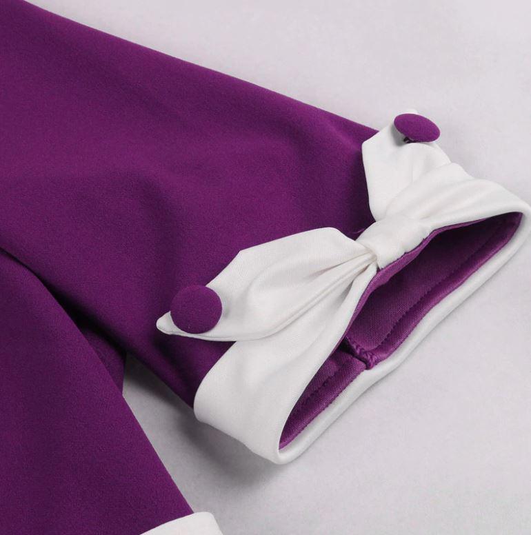 Lila Herbst Vintage Kleid