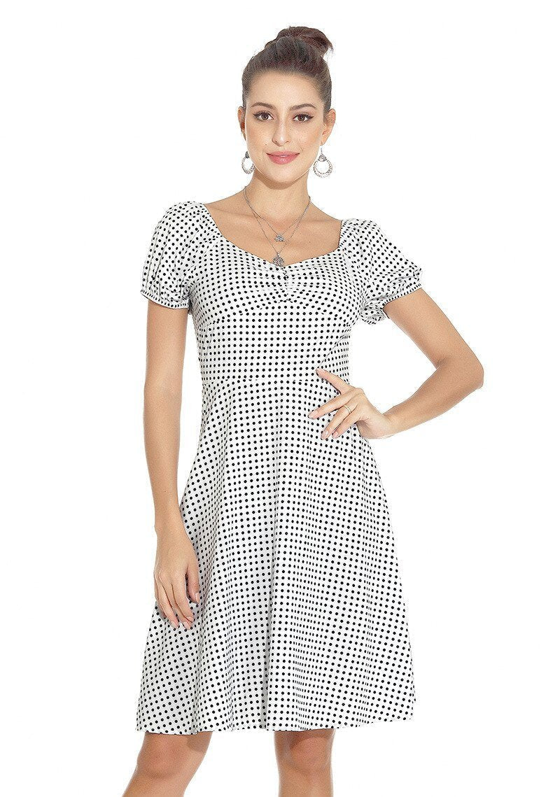 50er-Jahre-Polka-Dot-Kleid
