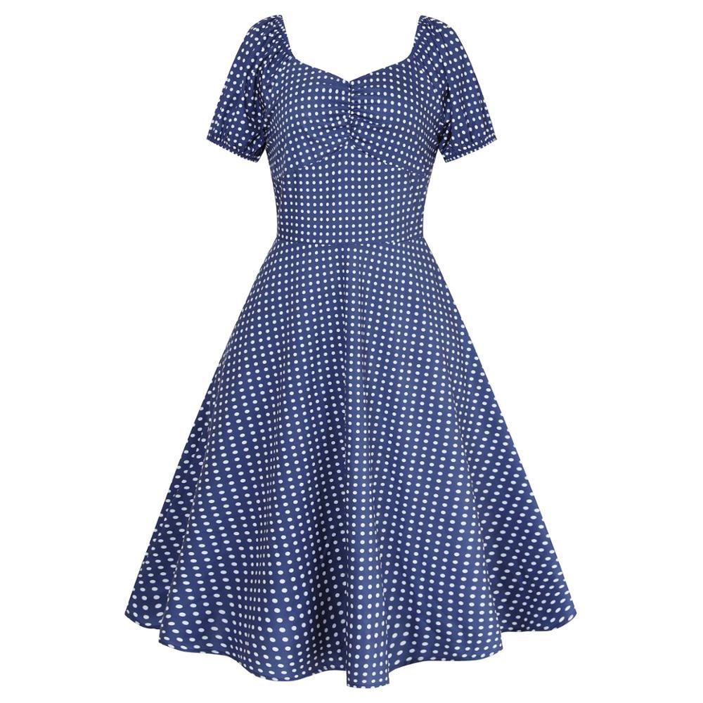 50er Jahre Kleid Königsblau