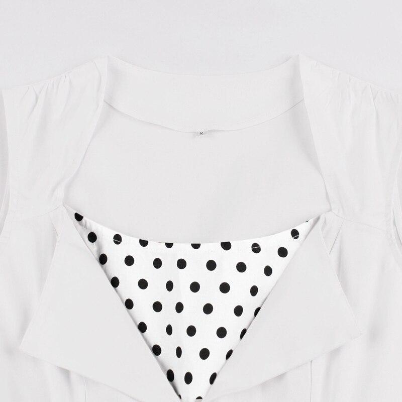 Vintage weißes Rockabilly-Kleid