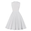 Vintage weißes Rockabilly-Kleid