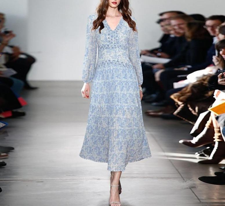 Vintage blaues Kleid