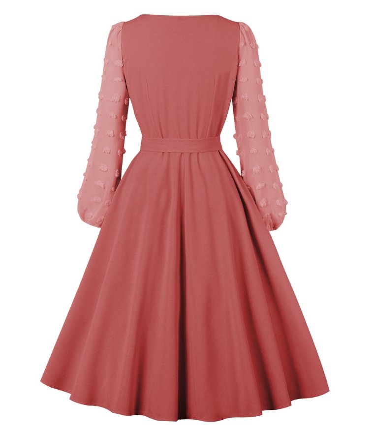 Vintage Boho Rosa Kleid
