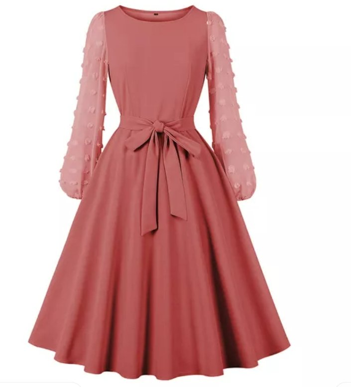 Vintage Boho Rosa Kleid