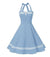 Vintage Boogie Woogie Kleid Blau