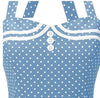 Vintage Boogie Woogie Kleid Blau