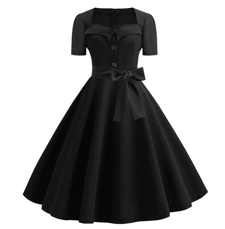 Vintage Boogie Woogie Kleid Schwarz