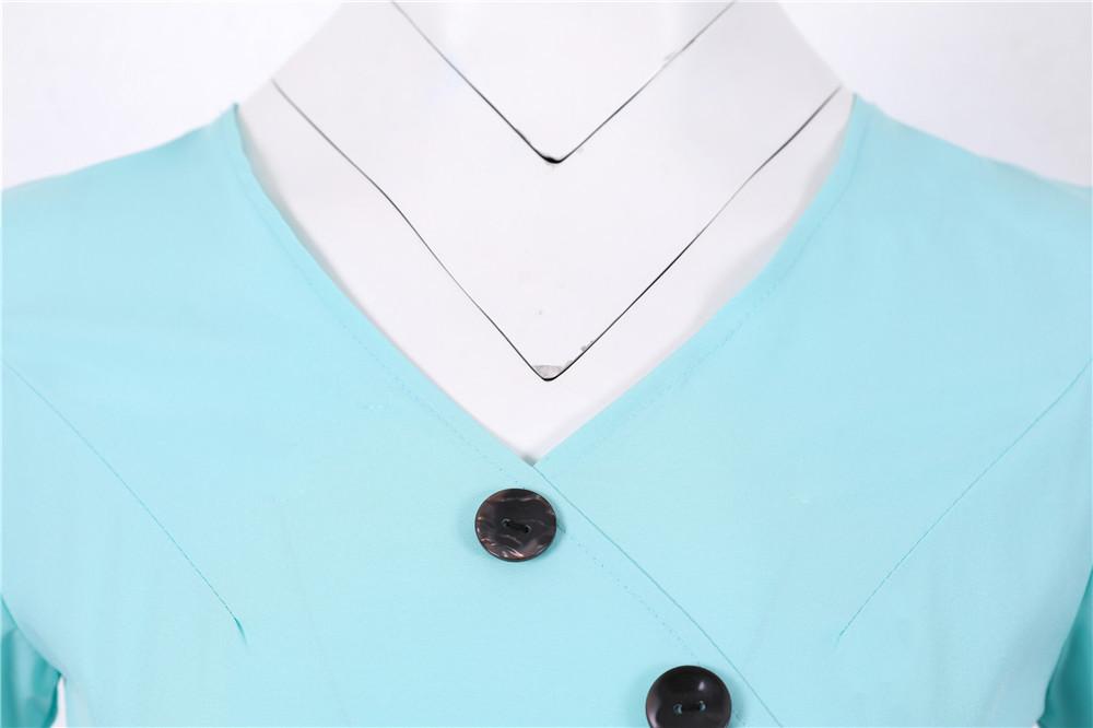 Knöpfe Vintage Kleid Blau