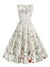 Weinrotes Vintage-Kleid mit Stickerei