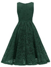 Vintage besticktes Kleid grün