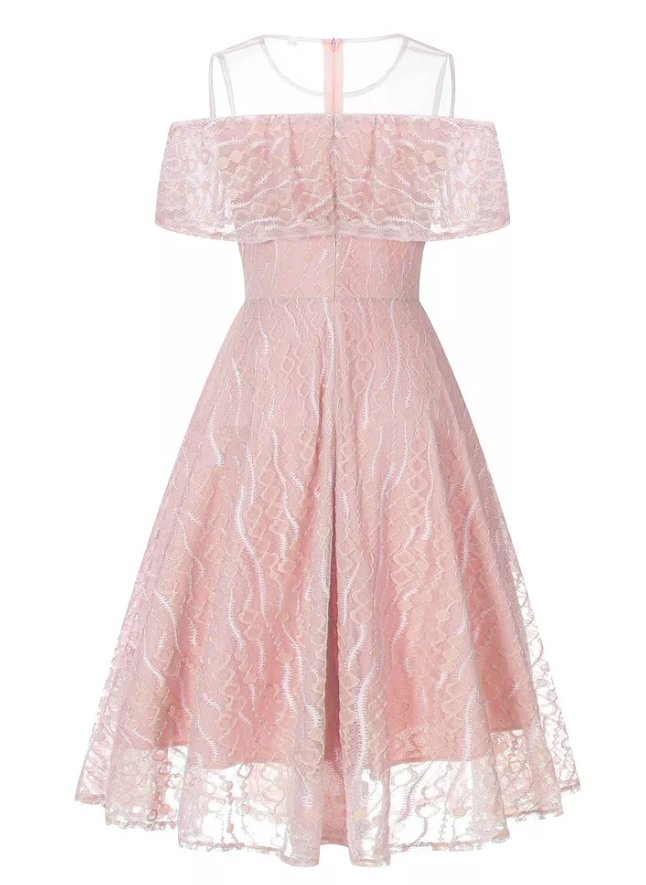 Vintage Rosa Zeremonienkleid