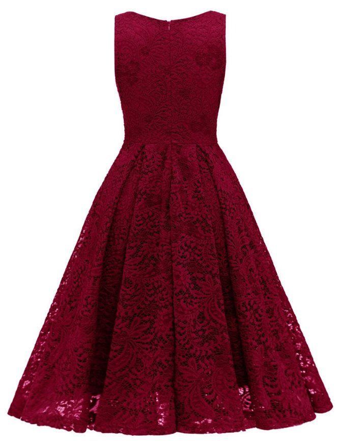 Rotes Vintage-Zeremonienkleid