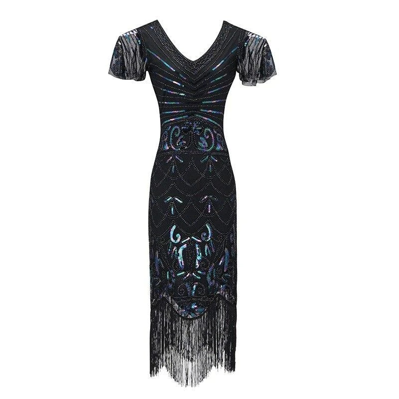 Schwarzes Charleston Vintage-Kleid