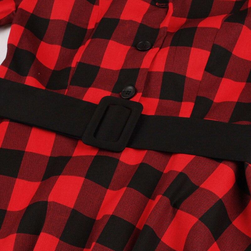 Vintage kariertes Hemdkleid