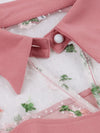 Vintage rosa Peter-Pan-Kragen-Kleid