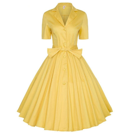 Vintage-Kleid mit Kerbkragen