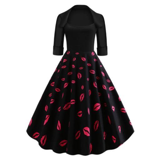 Küsse 50er-Jahre-Kleid