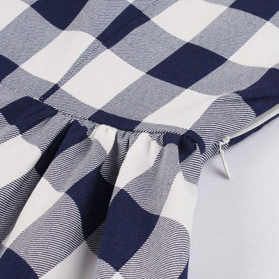 Kariertes Vintage-Kleid aus Baumwolle