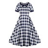 Kariertes Vintage-Kleid aus Baumwolle