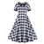 Kariertes Vintage-Kleid aus Baumwolle