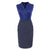 Vintage Blaues Polka Dot Bleistiftkleid