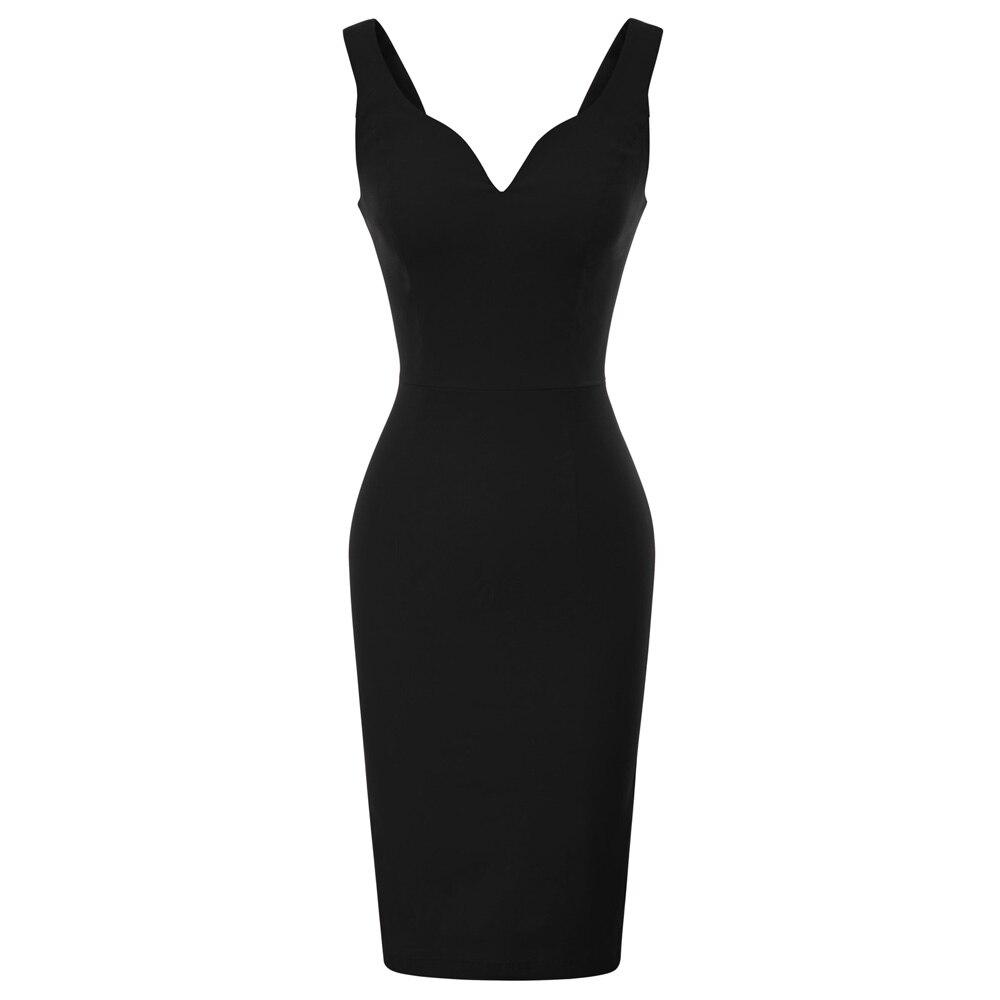 Vintage Schwarzes Bleistiftkleid