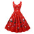 Vintage Rotes Weihnachtskleid