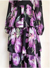 Lila hochwertiges Vintage-Kleid