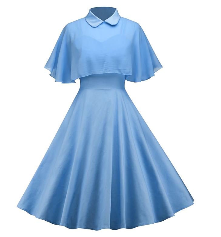 Vintage blaues Abendkleid
