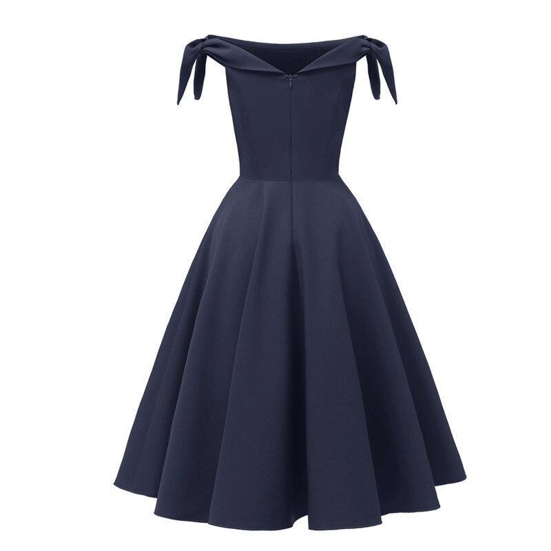 Vintage Marineblaues Abendkleid