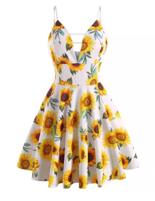 Vintage-Kleid mit halben Trägern