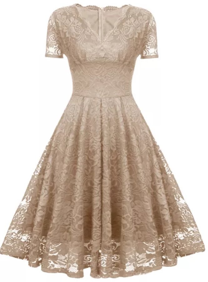 Vintage Brautjungfernkleid Beige