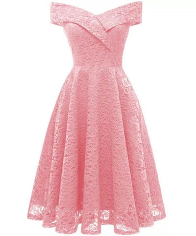 Rosa Brautjungfern Vintage Kleid